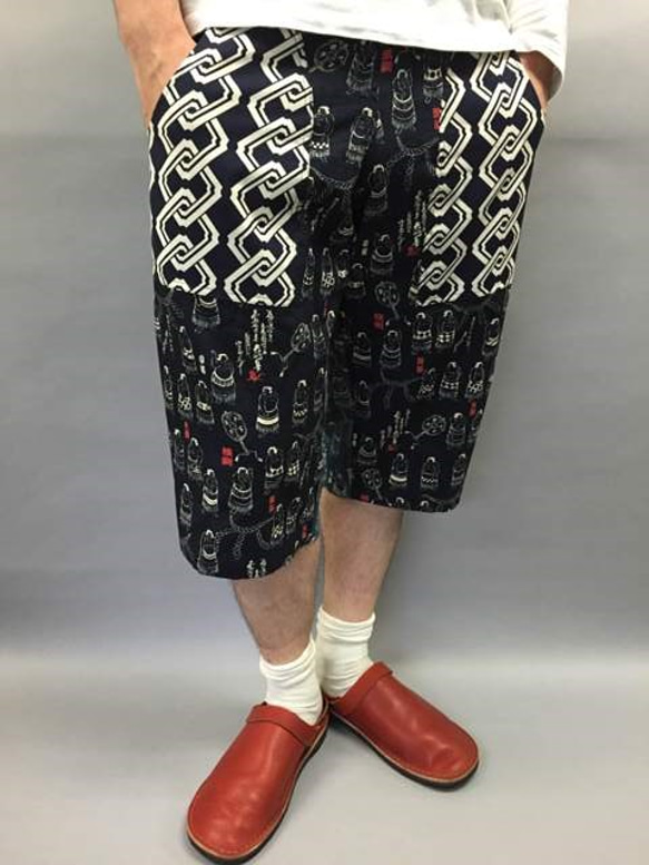 和柄ショートパンツ（相撲柄×吉原つなぎ） パンツ（メンズ） 善
