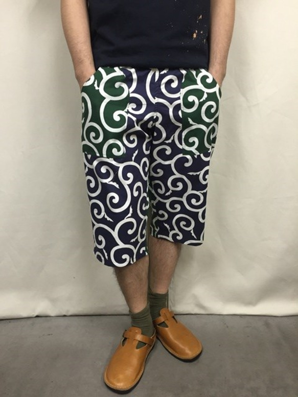 クモの巣柄ショートパンツ　us三軒茶屋 衣櫻 和柄期間限定定価8690円を20%OFFセール[SALE] ころもざくら