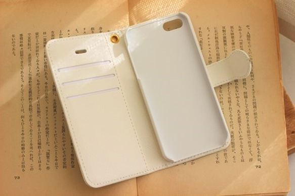 【iphone5・5ｓ・SE（旧型・第１世代）用】手帳型スマホケース「余波」【訓子*kunko*】 4枚目の画像