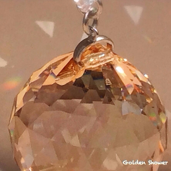 ✨Golden  crystal～愛と感謝の輝き✨ スタンド付きサンキャッチャー 4枚目の画像