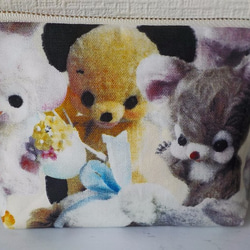 ぬいぐるみ テディベア 24cmファスナーポーチ バックインポーチ