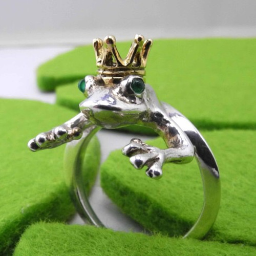 カエルの王子様（FCR-003）K18ティアラ付 指輪・リング 工房 楽