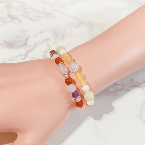 愛の告白のお守り ローズクォーツ ムーンストーン アメジスト パワー