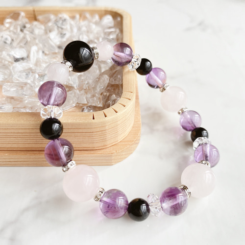 ⭐️ラスト1点⭐️様々な障害から愛を守る モリオン・ローズクォーツ