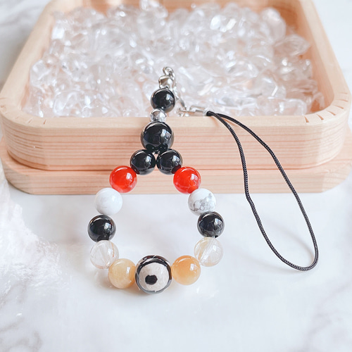 未使用希少　五爪龍眼天珠カット水晶オレンジルチルクォーツ天珠 未使用希少 五爪龍眼天珠カット水晶オレンジルチルクォーツ天珠