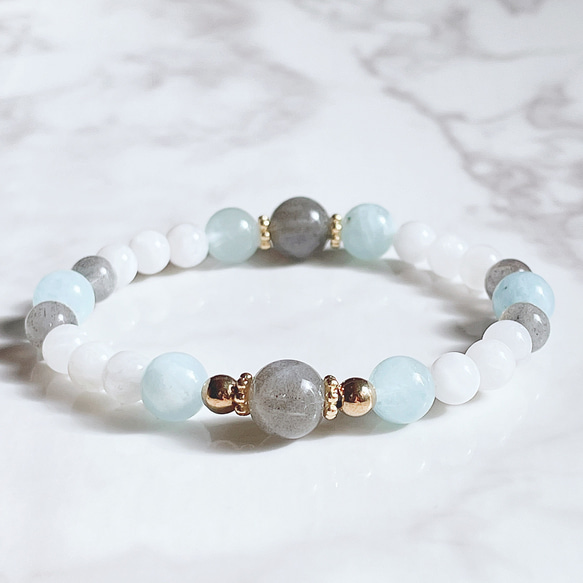 ⭐️ラブラドライト•アクアマリン⭐️ kaya アクアマリンと