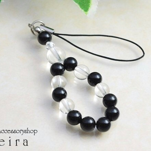 厄を払う オニキス・水晶 パワー・ストーン 天然石 ブレスレット