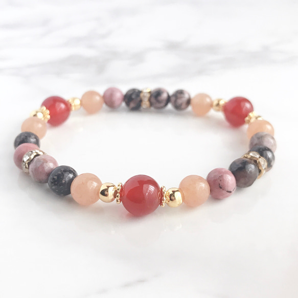 トラブルを防ぎ安らぎを与える レッドアゲート ロードナイト天然石  