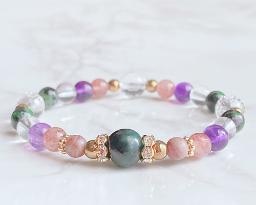 心身を癒し元気なエネルギーにする パワーストーンブレスレット/エメラルド 心身を癒し元気なエネルギーにする パワーストーンブレスレット