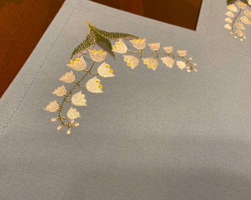 すずらん ティーマット ブルー地 ランチョンマット2枚セット その他