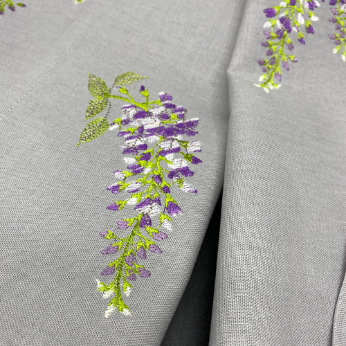 藤の花 刺繍 ティーマットランチョンマット 2枚セット その他