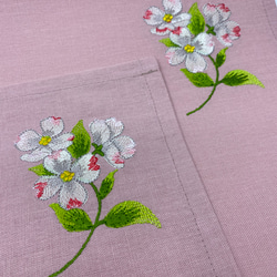 花水木 刺繍 ティーマットランチョンマット 2枚セット その他