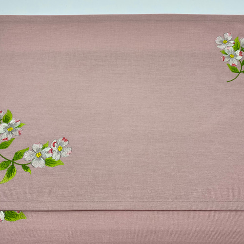 花水木 刺繍 ティーマットランチョンマット 2枚セット その他