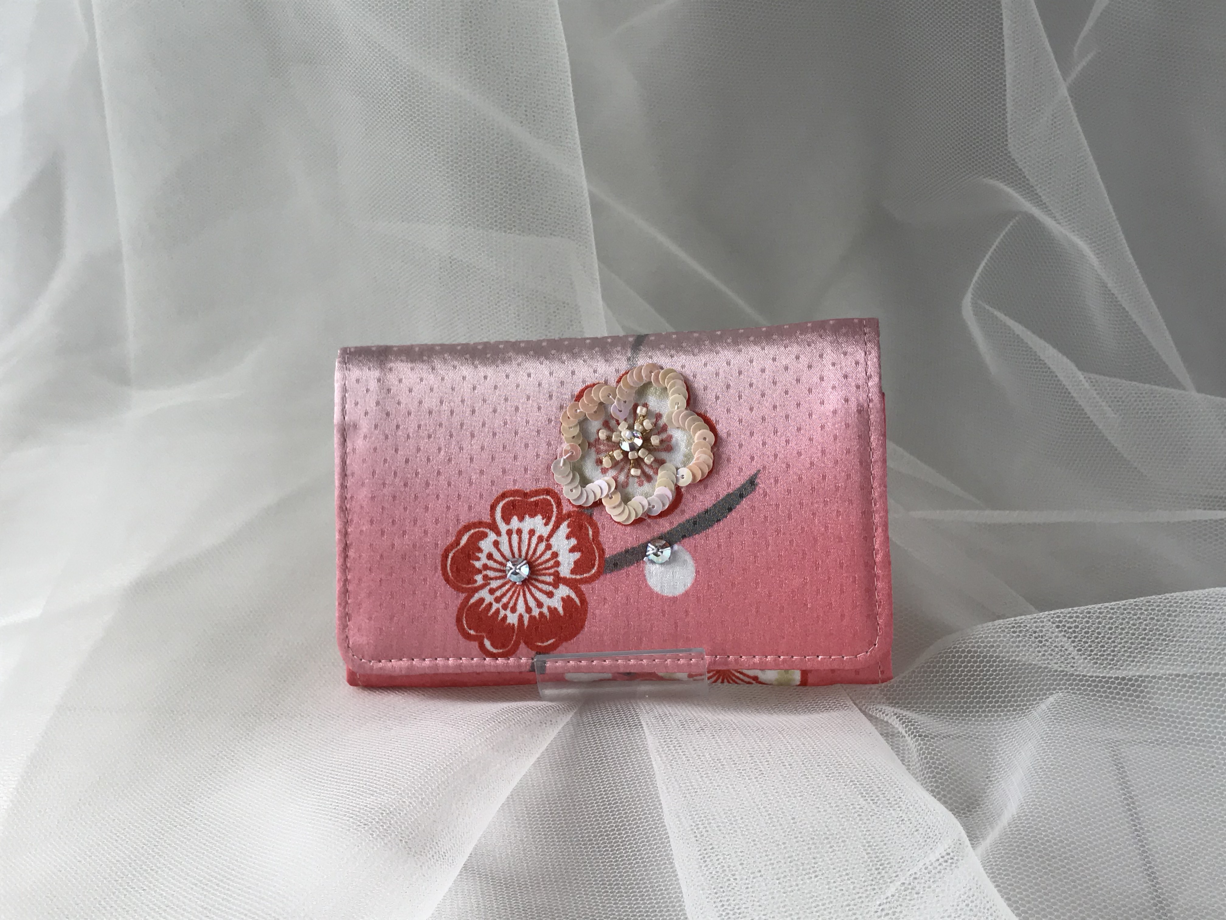 梅の柄のカードケース