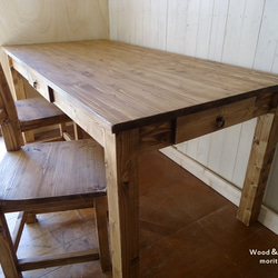 シャビーな1ドロワーカントリーデスク イスセット 机・デスク putto