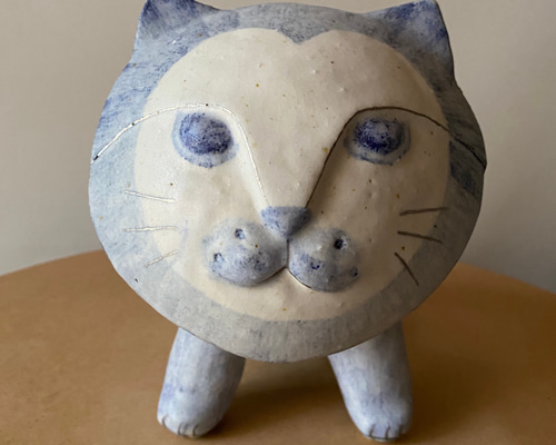 猫の額縁　ネコとカニ　額縁　半切　53×43  美術品　刺繍　毛糸 注目の福袋！ 猫の額縁 メルカリ - 毛糸 刺繍 美術品 53×43 半切