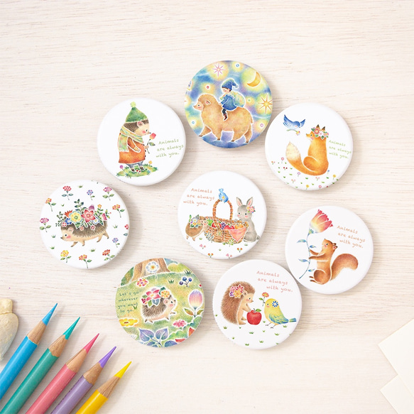 メッセージ缶バッジ A コウ BB コウペンちゃん ブラインド織り布缶バッジ【単品】 – コウペン