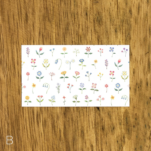 １０枚セット。３つの柄から。メッセージカード "色とりどりの家と花と動物と" MC 3枚目の画像