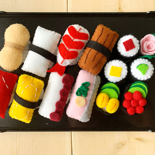 フェルト おままごと *お寿司セット* おもちゃ・人形 みのり工房 通販