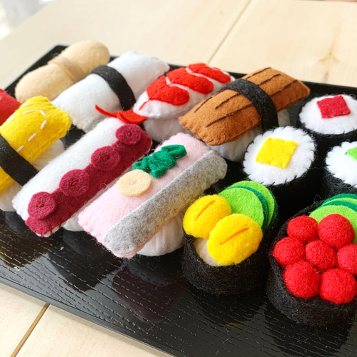 フェルト おままごと *お寿司セット* おもちゃ・人形 みのり工房 通販