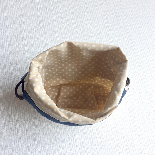 送料無料】再販☆ツートンカラーの巾着 巾着袋 ままぐま 通販 1675460