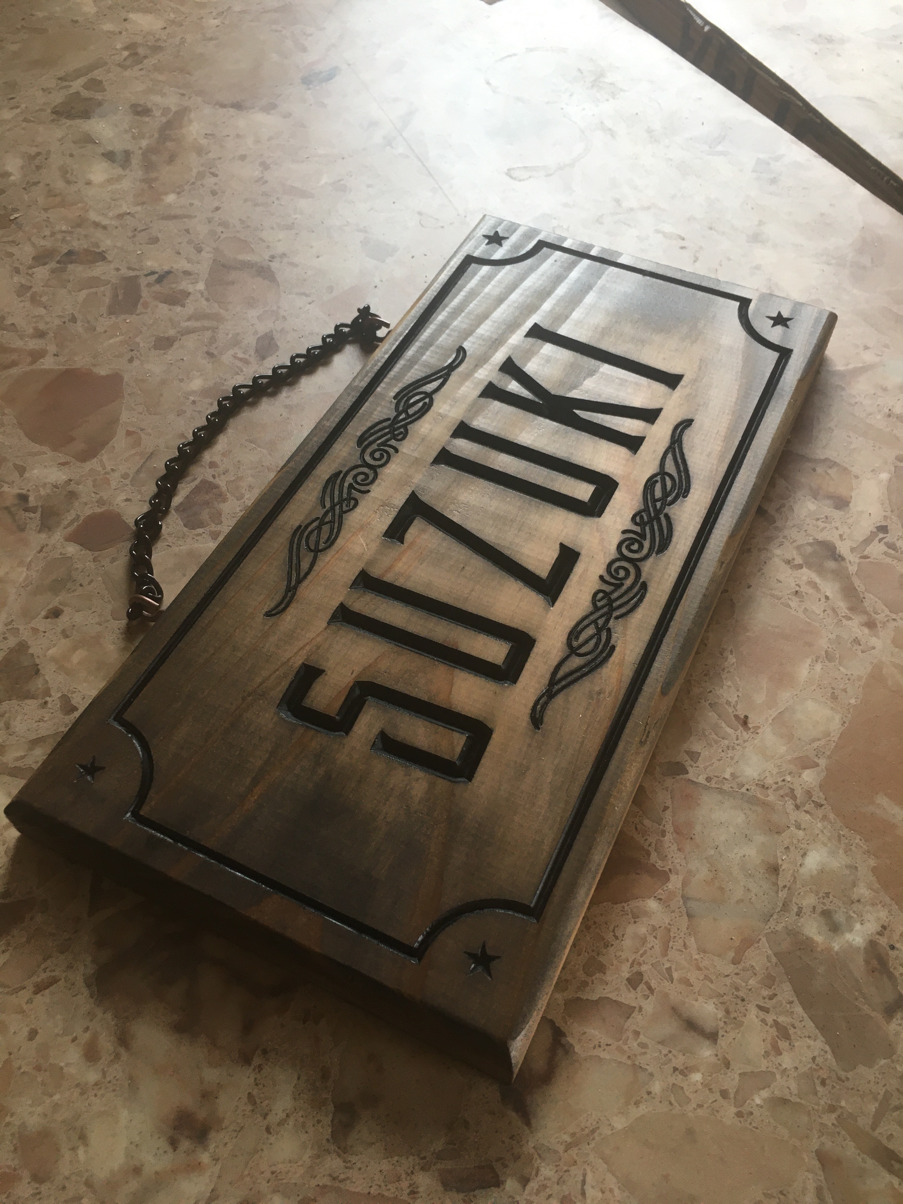 表札 ドアプレート 国産天然杉 5,840円