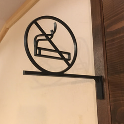 NO SMOKING 禁煙サイン 2枚目の画像