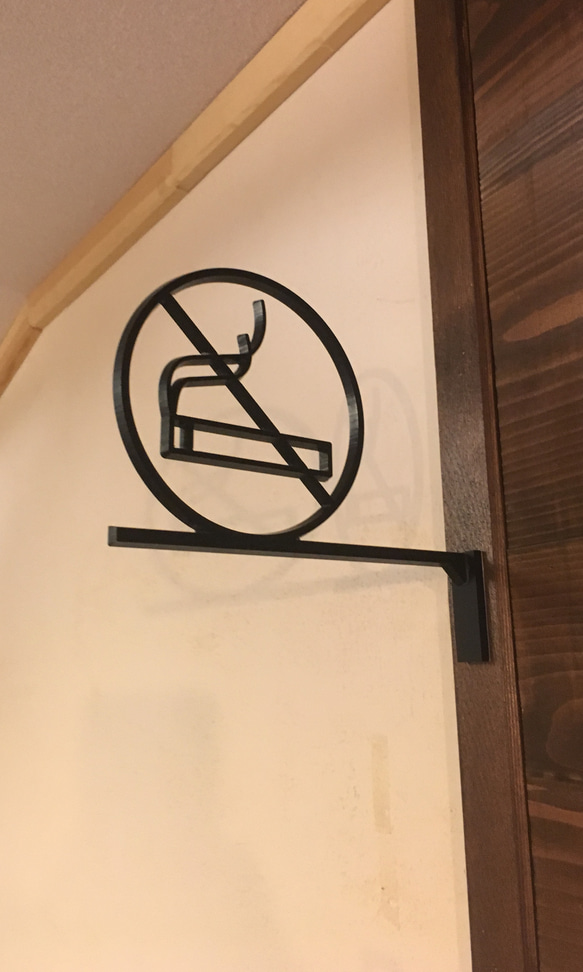 NO SMOKING 禁煙サイン 2枚目の画像