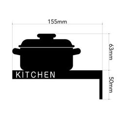 キッチンサイン 鍋型ピクトタイプ 6枚目の画像