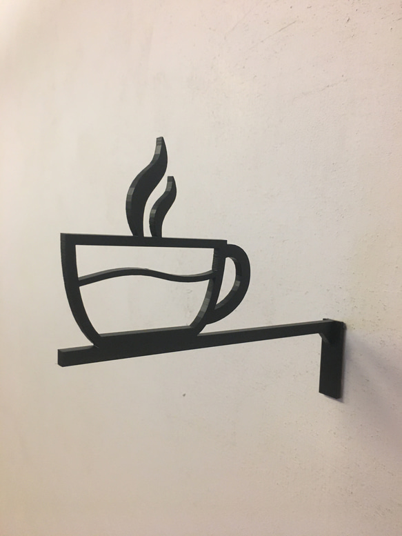 コーヒーカップサイン 中抜きタイプ休憩室 2枚目の画像