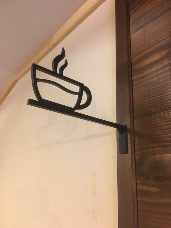 コーヒーカップサイン 中抜きタイプ休憩室 4枚目の画像