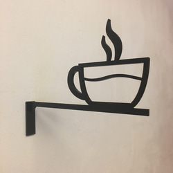 コーヒーカップサイン 中抜きタイプ休憩室 9枚目の画像