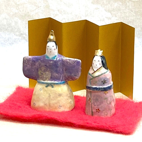 手作り陶器雛人形　　10体セット 手作り陶器雛人形 10体セット