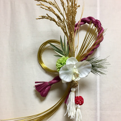 華やか「お正月のしめ縄飾り」胡蝶蘭 2枚目の画像
