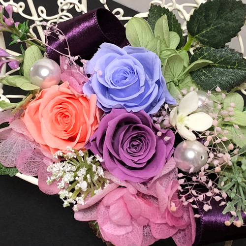 思い出メルヘン「ベンチ」/プリザーブドフラワーアレンジメント