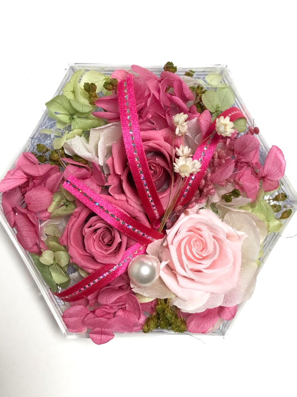 フェリーチェ♡ 幸せのクリスタル六角形/ピンクローズ