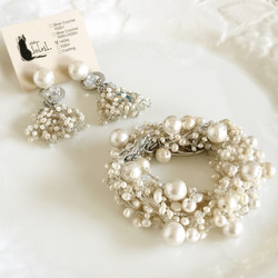 Wedding jewelry♡パールクロッシュネックレス 3枚目の画像