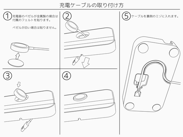 シンプルなiphoneとアップルウォッチスタンド（フェルト） 5枚目の画像