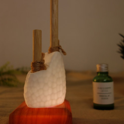Shining Simple Aroma Wood Bar - 錘紋飾面 + LED 底座套裝 第1張的照片