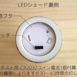 グリーンポット＆ケース、LEDキャンドルシェードのセット-幾何学ダイヤパターン 8枚目の画像