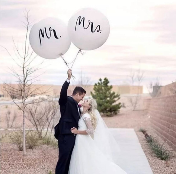 ※在庫無し　<<送料込み>> Mr. & Mrs. バルーンセット　前撮り　結婚式　高砂飾り　ウェルカムスペース 4枚目の画像