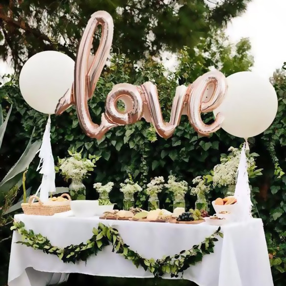 ※発送停止中　《送料無料》 Loveバルーンパーティーセット 計10点　結婚式 誕生日 高砂飾り 4枚目の画像