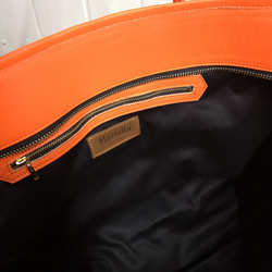 【受注生産】ネオンオレンジ&メッシュトートバッグ〈LIVERPOOL〉Lサイズ 4枚目の画像