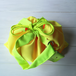 【受注生産】3色展開☆ネオンカラー巾着ショッピングバッグSサイズ 8枚目の画像