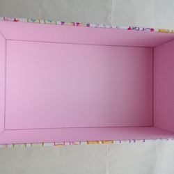【受注制作】ビタミンカラー♪ガールズシューズ柄の箱（カルトナージュ）（品番4） 4枚目の画像
