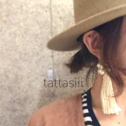 タッセルpierced earrings[練] 5枚目の画像