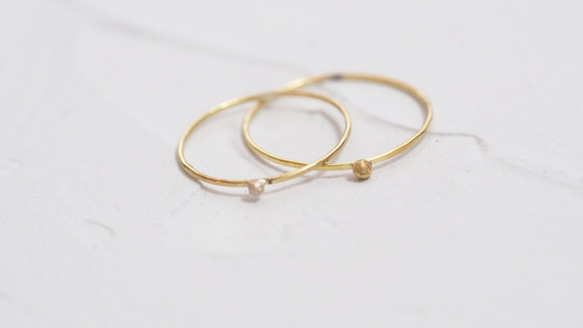 18k gold ring 〜丸ぽち gold〜 2枚目の画像