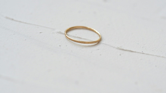 18k gold ring 〜細みシンプルタイプ〜 2枚目の画像