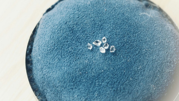 18k gold ring ~小さな天然石~　ﾊｰｷﾏｰﾀﾞｲﾔﾓﾝﾄﾞ 5枚目の画像