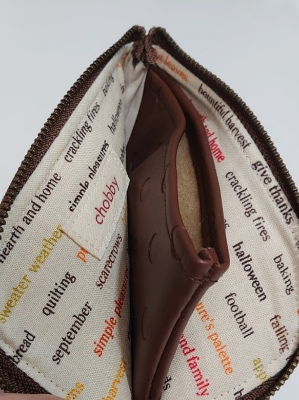 チョコレートカラーのお財布　L字ファスナー　Sサイズ 2枚目の画像